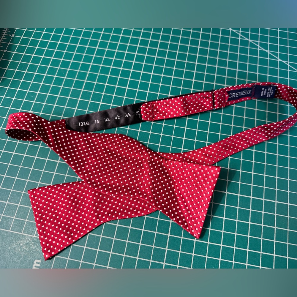 Silk Polka Dot Bow tie.